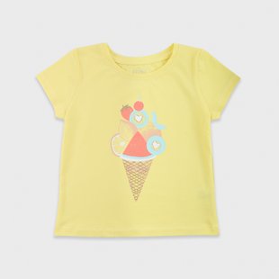 Children's T-shirt Flamingo, color: Lemon, size: 104, sku 041-416