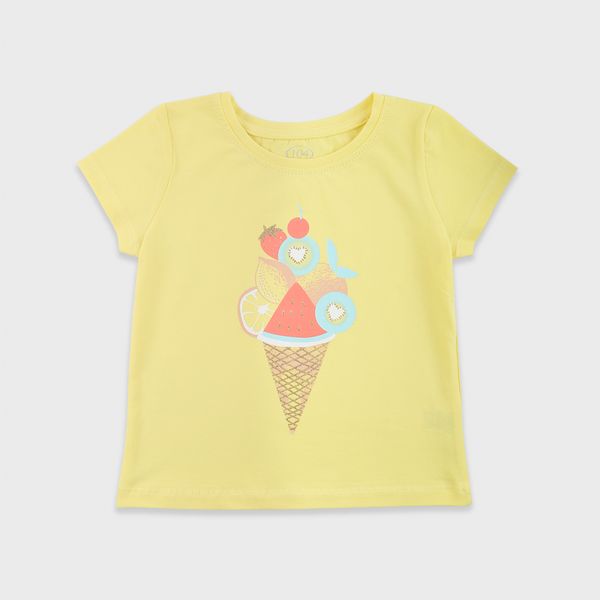 Children's T-shirt Flamingo, color: Lemon, size: 104, sku 041-416