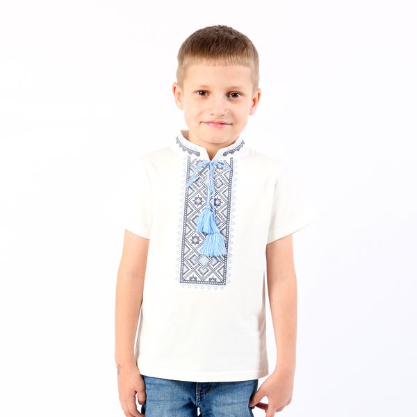 Вишиванка для хлопчика Фламінго, колір: Молочний , розмір: 116, арт. 304-417 304-417 фото