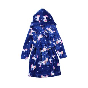 Children's bathrobe Flamingo, color: Dark blue, size: 110, sku 882-910