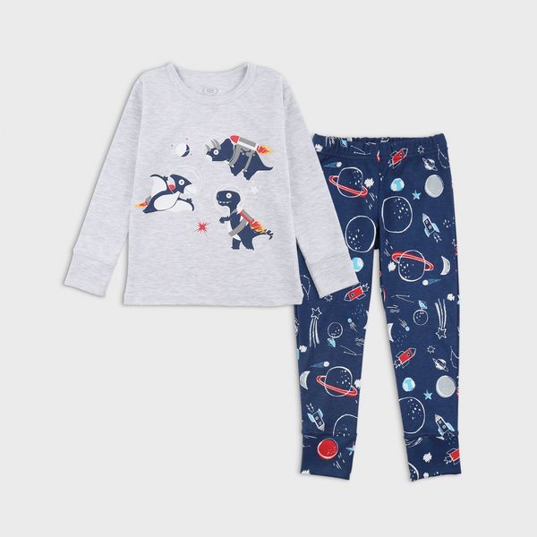 Пижама для мальчика Фламинго, цвет: Меланж, размер: 98, арт. 256-086 256-086 фото
