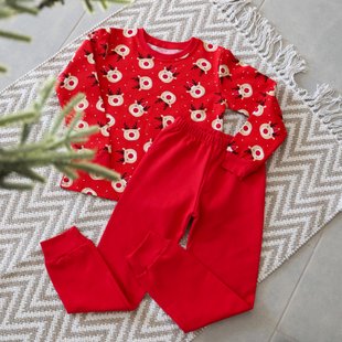 Children's pajamas Flamingo, Red, 140