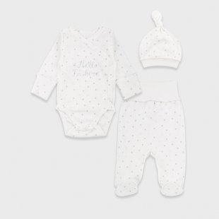 Nursery set Flamingo Lactic, Hello, size: 62, art. 433-065