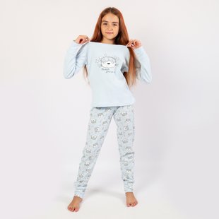 Girls pajamas Flamingo, color: Light blue, size: 164, sku 240-086