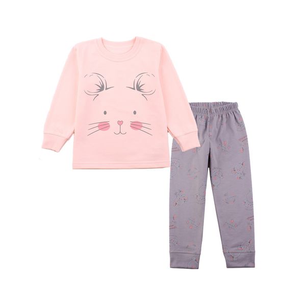 Pajamas with a print for girls Flamingo Peachy, size: 110, sku 329-313