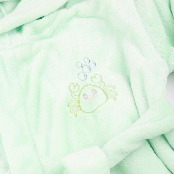 Flamingo bathrobe for girls, color: Lettuce, size: 116, sku 882-900