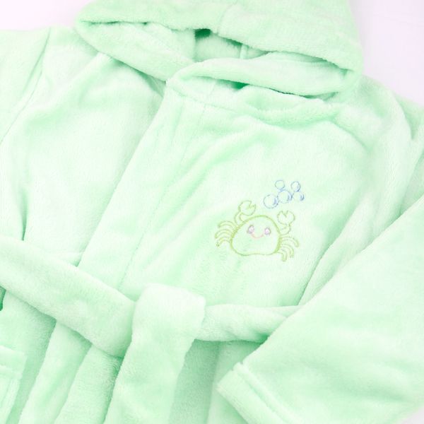 Flamingo bathrobe for girls, color: Lettuce, size: 116, sku 882-900