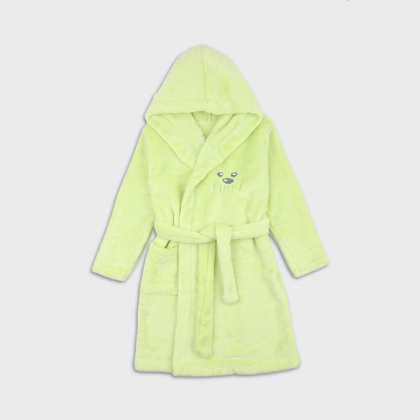 Flamingo bathrobe for girls, color: Lettuce, size: 98, sku 882-900