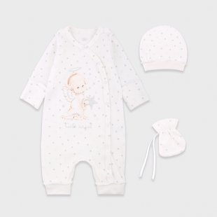 Nursery Baptism set Flamingo Lactic, size: 56, art. 113-065