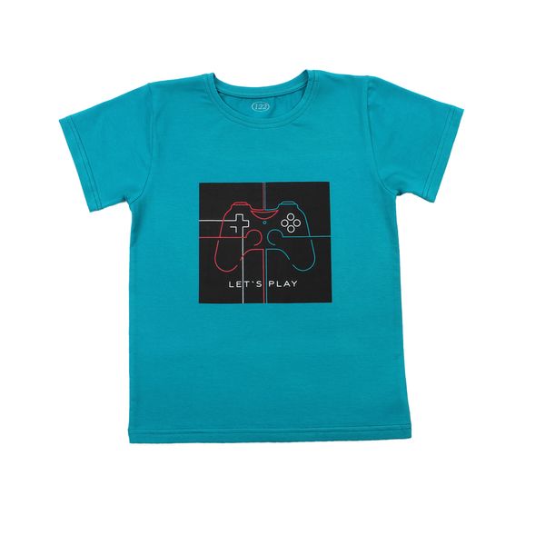 T-shirt for boys Flamingo, color: Turquoise, size: 152, sku 864-417