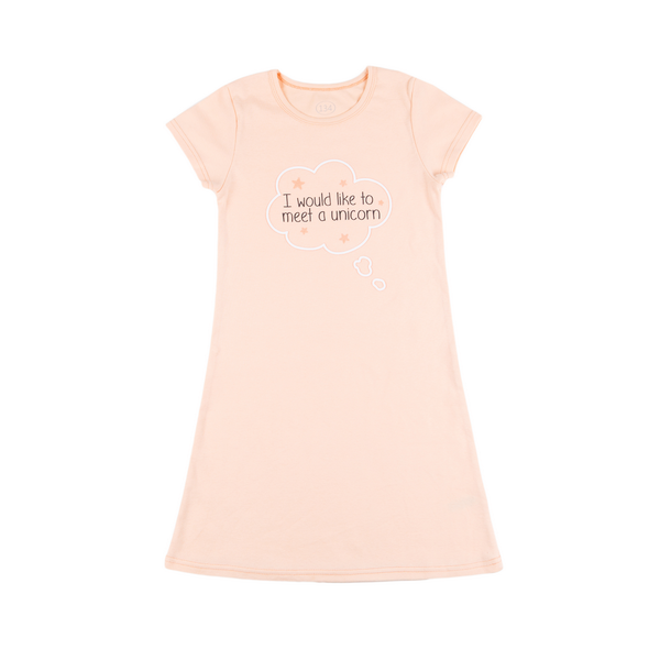 Сорочка нічна для дівчаток Фламінго, колір: Персиковий , розмір: 116, арт. 321-1006К 321-1006К фото