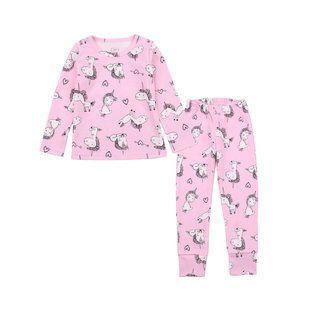 Flamingo print pajamas for girls Pink, size: 98, sku 245-217 245-217