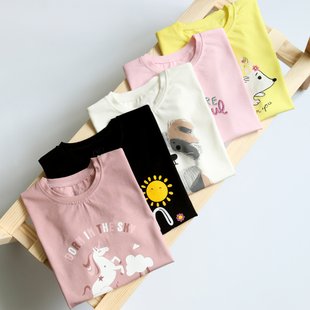 Children's T-shirt Flamingo, color: Yellow, size: 116, sku 1005-417