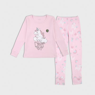 Pajamas for girls Flamingo, color: Pink, size: 122, sku 247-102