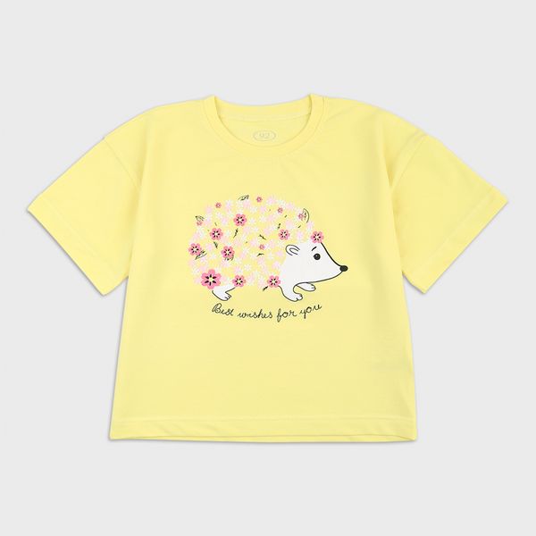 Children's T-shirt Flamingo, color: Yellow, size: 116, sku 1005-417
