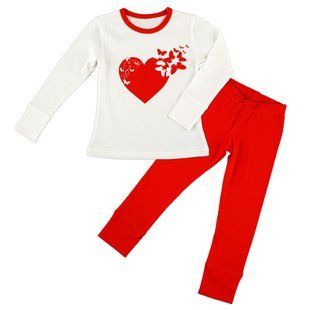 Girls pajamas with Flamingo print, color: Lactic, size: 110, sku 255-1005 255-1005