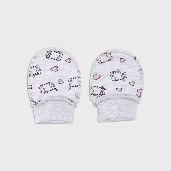 Mittens for newborns Flamingo, color: Gray, size: 36, sku 481-310И