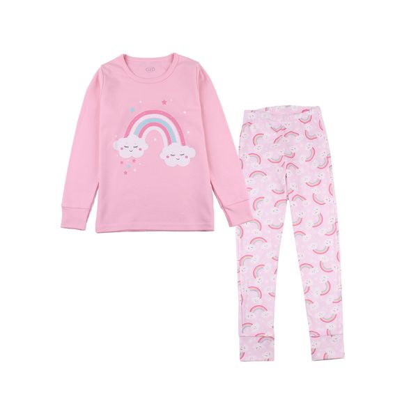 Flamingo print pajamas for girls Pink, size: 122, sku 247-222