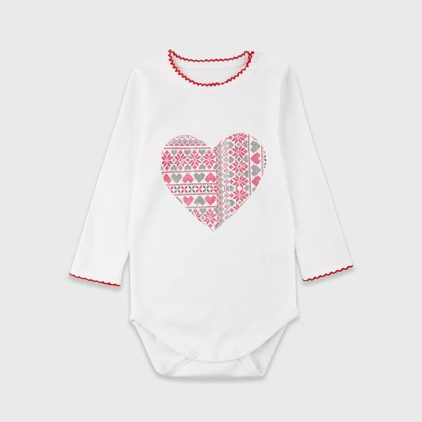 Bodysuit baby for girls Flamingo White, size: 62, art. 117-060