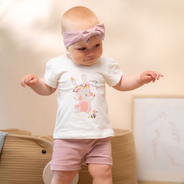 T-shirt for girls for Flamingo, color: Lactic, size: 74, sku 103-416 103-416