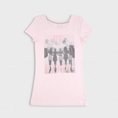 female T-shirt, color: Light pink, size: S, sku 033-602