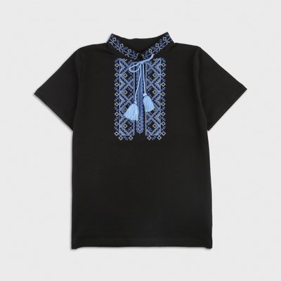 Embroidered shirt for boy Flamingo, color: Blue, size: 164, sku 304-417