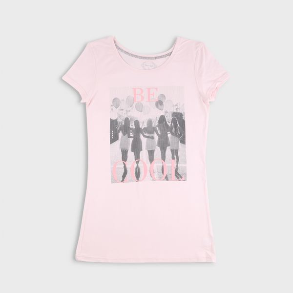 Жіноча футболка, колір: Світло-рожевий , розмір: S, арт. 033-602 033-602 фото