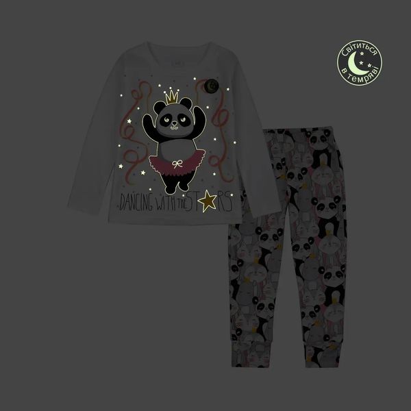 Flamingo print pajamas for girls Lactic, size: 122, sku 247-035