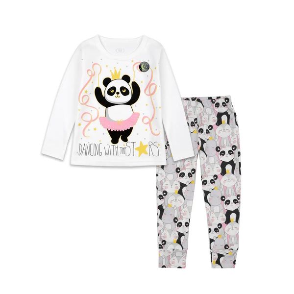 Flamingo print pajamas for girls Lactic, size: 122, sku 247-035