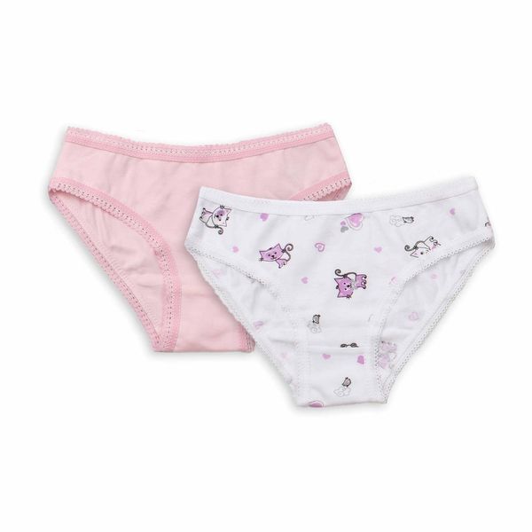 Panties in a set of 2 pcs. Flamingo White, size: 98, sku 325-424