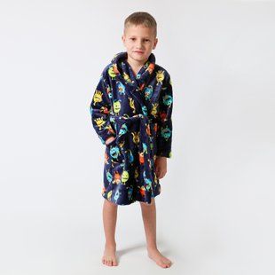 Bathrobe for boys Flamingo, color: Dark blue, size: 98, sku 882-910 882-910