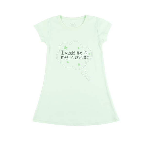 Сорочка нічна для дівчаток Фламінго, колір: Салатовий , розмір: 116, арт. 321-1006К 321-1006К фото