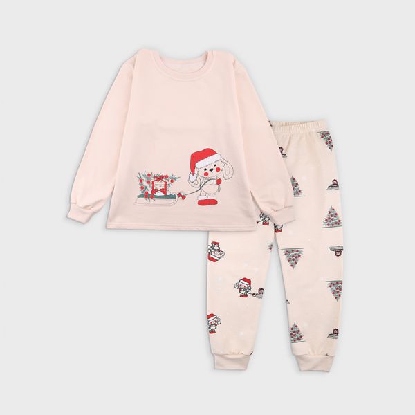 Children's pajamas Flamingo, color: Beige, size: 140, sku 329-096