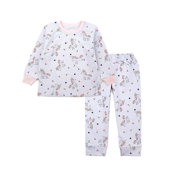 Пижама с принтом для девочек Фламинго Голубой, размер: 98, арт. 329-049 329-049 фото