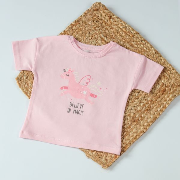Children's T-shirt Flamingo, color: Pink, size: 68, sku 452-417 452-417