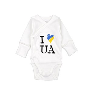 Bodysuit for children Flamingo "I ❤ Ukraine Lactic, size: 50, art. 146-039