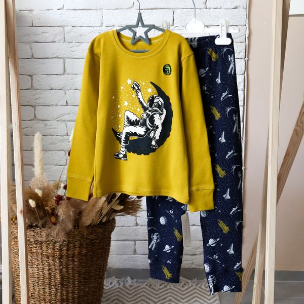 Boy's pajamas Flamingo, color: Mustard, size: 104, sku 256-102