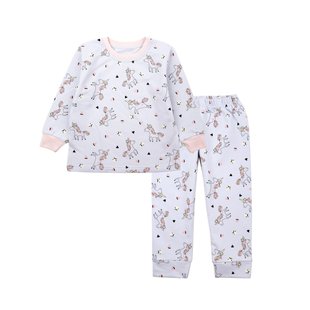 Flamingo print pajamas for girls Light blue, size: 116, sku 329-049