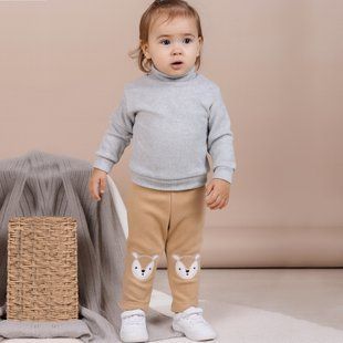 Girls' Pants Flamingo, color: Dark beige, size: 92, sku 1040-928 1040-928