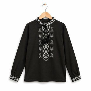 Embroidered shirt for boy Flamingo, color: Black, size: 146, sku 791-417 791-417