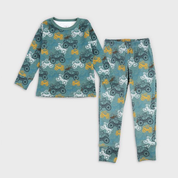 Pajamas for boys Flamingo, color: Green, size: 116, sku 256-102