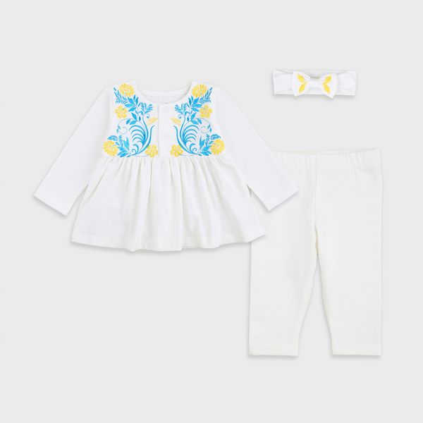 Set for girls Flamingo 3-piece, color: Light blue, size: 62, sku 413-417