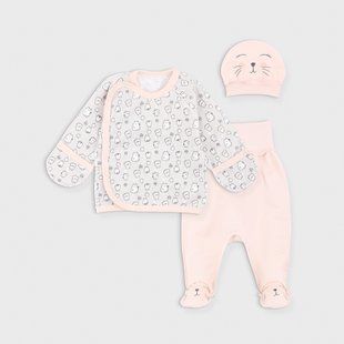 Three-piece baby set Flamingo Beige, size: 62, sku 605-091 605-091