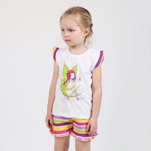 Flamingo print pajamas for girls, color: Multicolored, size: 98, sku 294-117 294-117