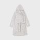 Flamingo bathrobe for girls, color: Gray, size: 140, sku 883-910