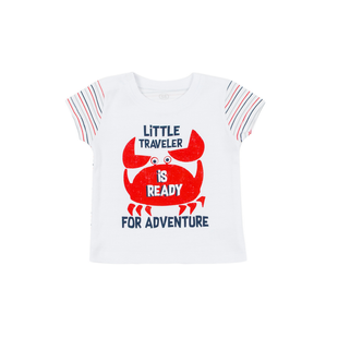 T-shirt for a boy Flamingo White, size: 80, sku 500-222-9И 500-222-9И