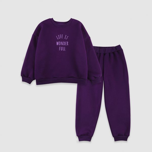 Комплект для дівчат Фламінго, колір: Фіолетовий, розмір: 140, арт. 913-341 913-341 фото
