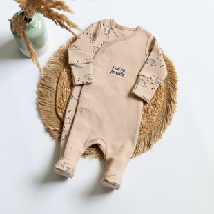 Baby overalls Flamingo, color: Beige, size: 62, sku 468-104