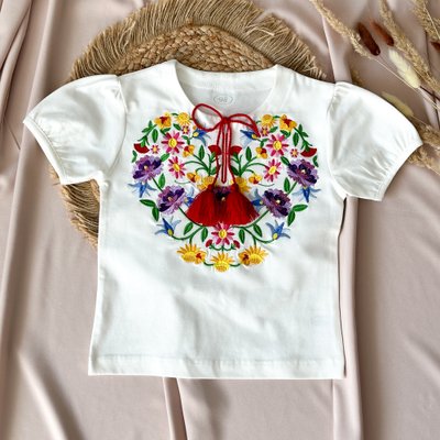 Блузка для дівчаток Фламінго, колір: Молочний, розмір: 116, арт. 320-417 320-417 фото