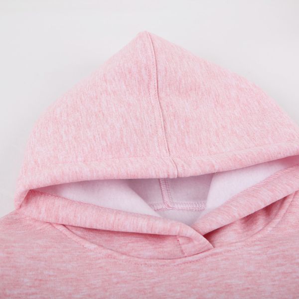 Hoodie for girls for Flamingo Pink melange, size: 146, sku 951-340